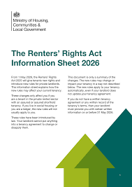 Renters’ Rights Act – Information Sheet 2026